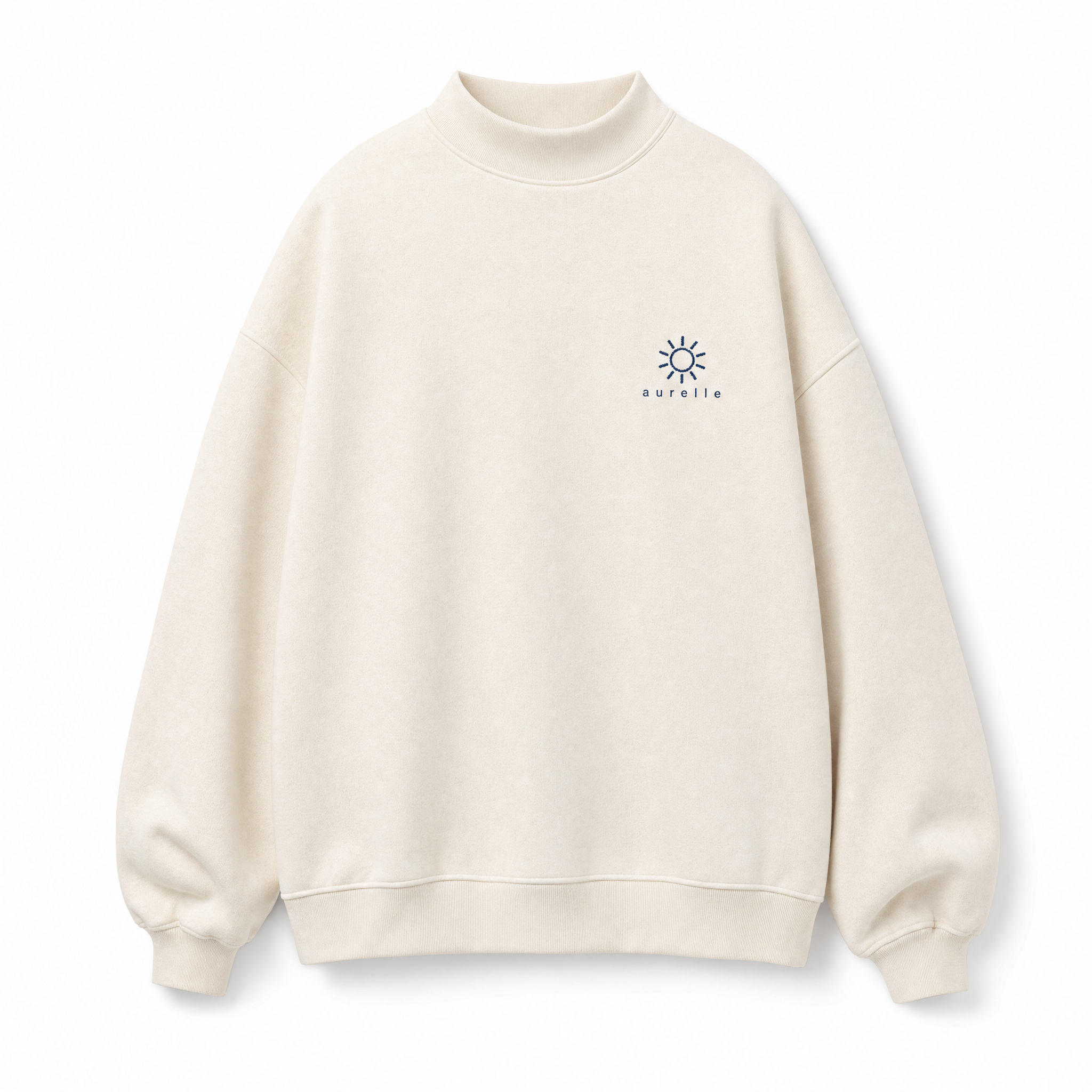 AURELLE mock-neck crew